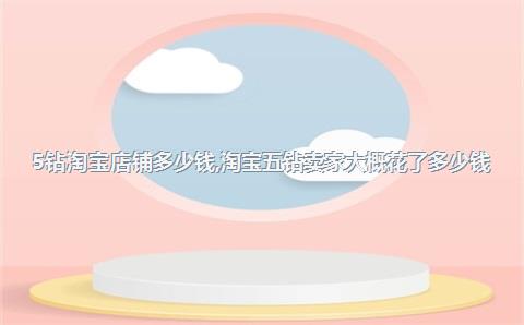 5钻淘宝店铺多少钱，淘宝五钻卖家大概花了多少钱