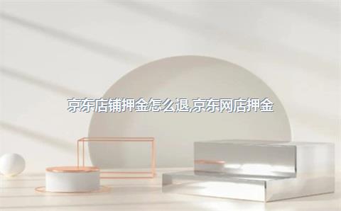 京东店铺押金怎么退，京东网店押金